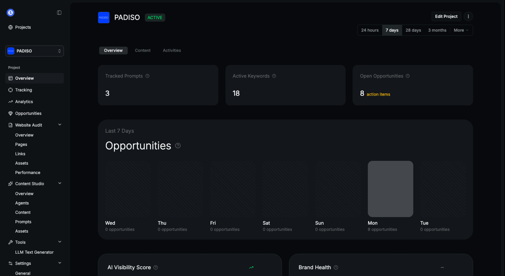 AEO Tracking screenshot