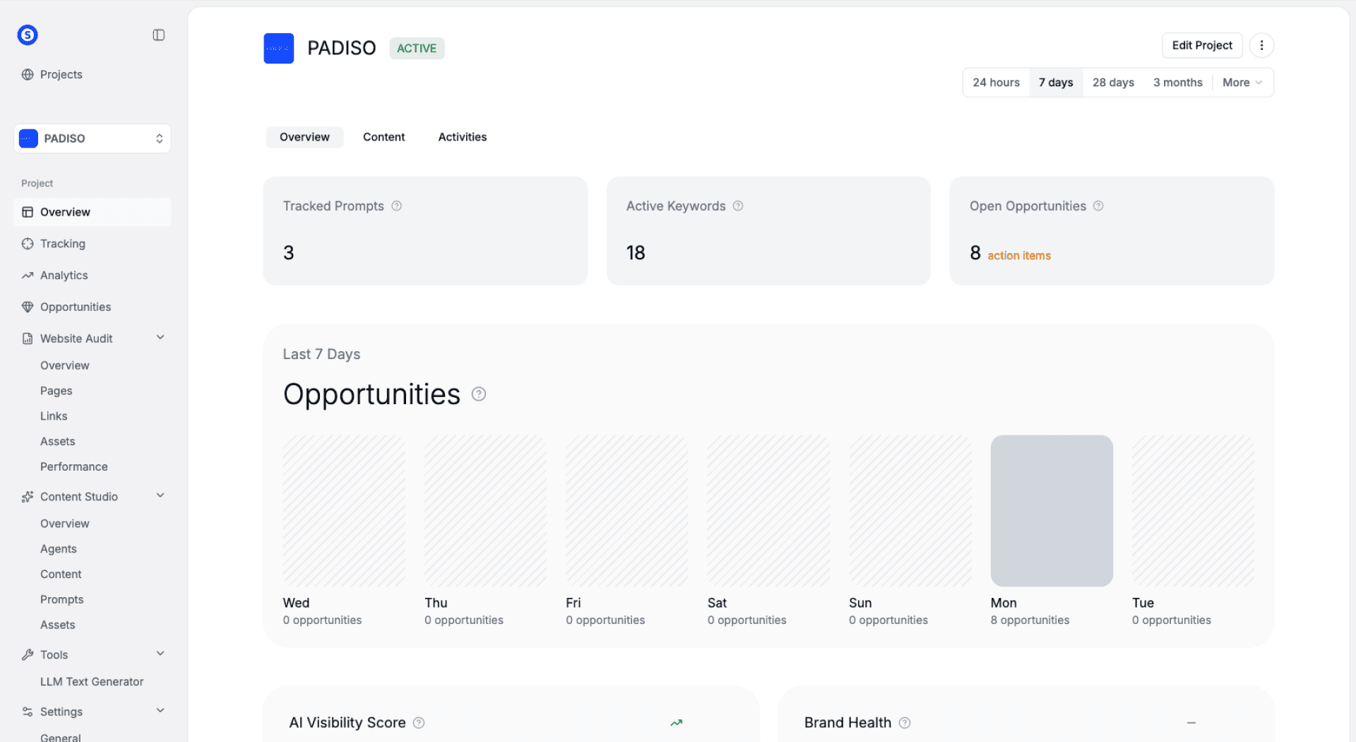 AEO Tracking screenshot
